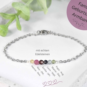 Bracelet de naissance familial avec pierres précieuses créez votre bijou personnalisé image 2