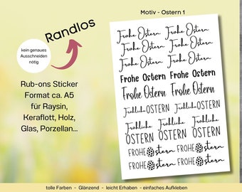 Randlose Rub-ons Sticker zur Dekoration von Gips, Beton, Raysin, Keraflott oder andere glatte Flächen 01