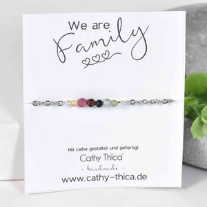 Bracelet de naissance familial avec pierres précieuses créez votre bijou personnalisé image 4