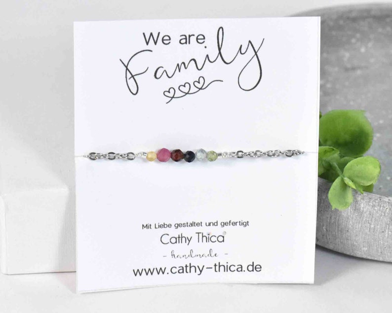 Bracelet de naissance familial avec pierres précieuses créez votre bijou personnalisé image 4