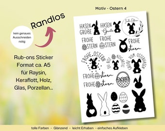 Randlose Rub-ons Sticker zur Dekoration von Gips, Beton, Raysin, Keraflott oder andere glatte Flächen 04