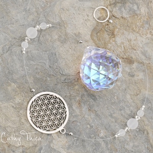 Suncatcher Flower of Life with Crystal Ball 40 mm