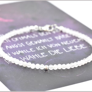 Moonstone Gemstone Bracelet, Birthstone June image 4