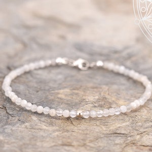 Moonstone Gemstone Bracelet, Birthstone June image 8