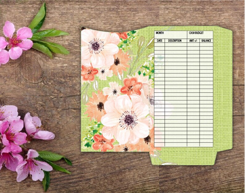 vertical cash envelope pdf printablecash envelope systemdave etsy