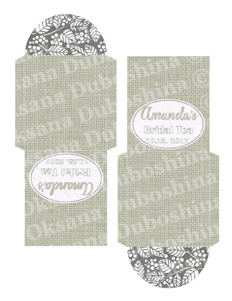 Personalized Tea Bag Favor Printable/Shabby Chic Tea Etsy