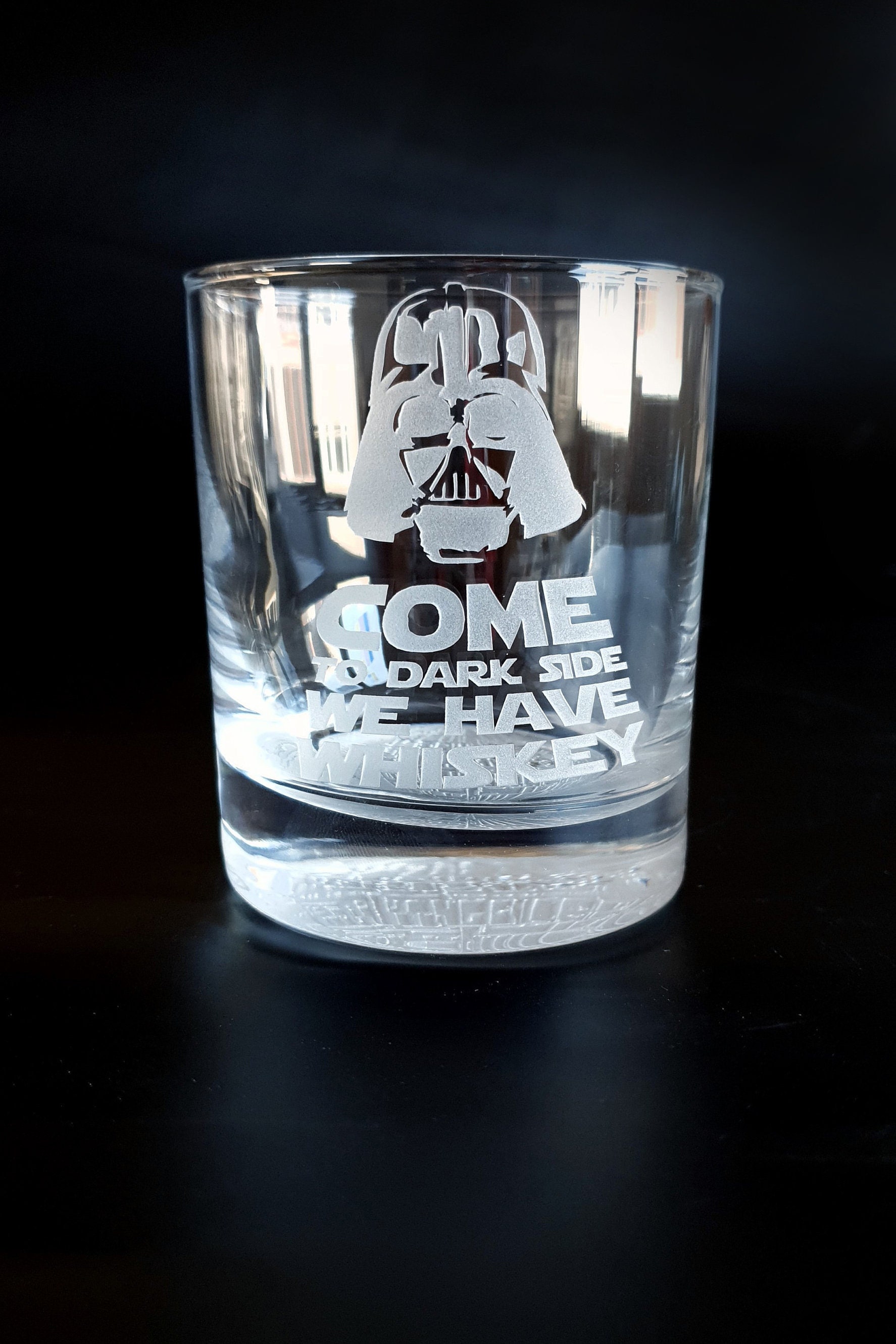 Star Wars Death Star Whiskey Glass Whiskey Stones Star Wars Gift Bourbon  Rocks Low Ball Glass Father's Day Gift Engraved Personalized Name 