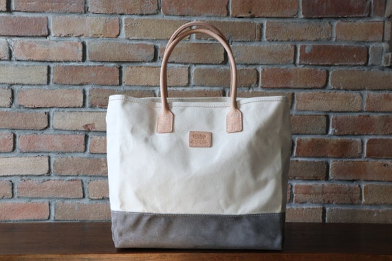 grey suede tote bag
