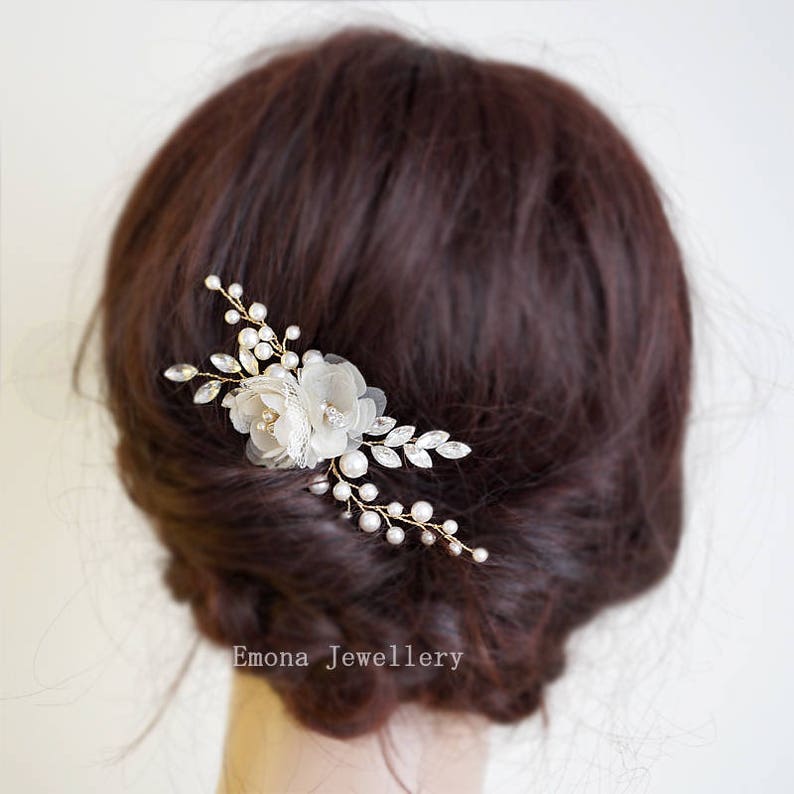 Wedding Hair Piece Rose Gold Hair Accessories Bridal Headpiece Etsy