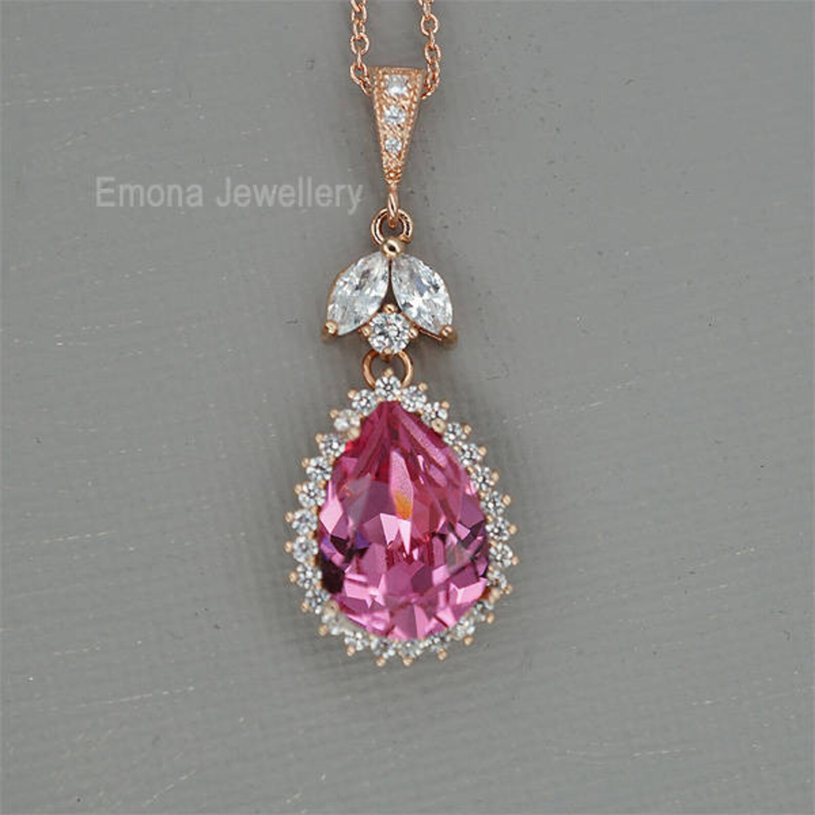 Bridesmaid Jewelry Set Hot Pink Bridal Jewelry Sets Rose Etsy