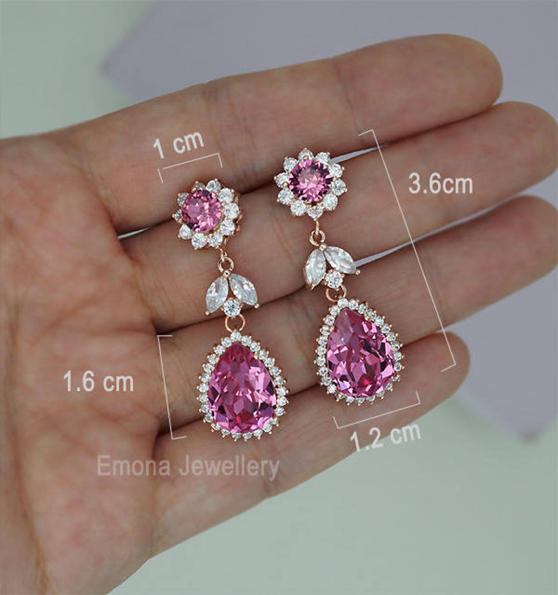 Bridesmaid Jewelry Set Hot Pink Bridal Jewelry Sets Rose Etsy