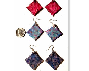 3 Pairs, Handmade Hand Painted Clay Earrings, Earring Set, Dangle  Earrings, Artisan Earrings, One Of A Kind Jewelry, Clay Jewelry