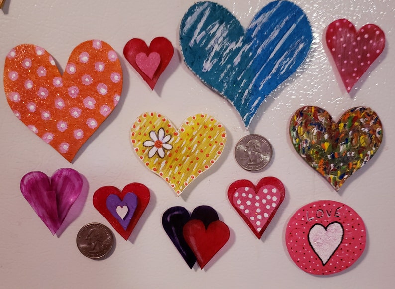Pins Jewelry Refrigerator Magnet Gift Embellishments Magnets Valentines Heart Magnets Handmade Jewelry Keepsake Cheap Gift