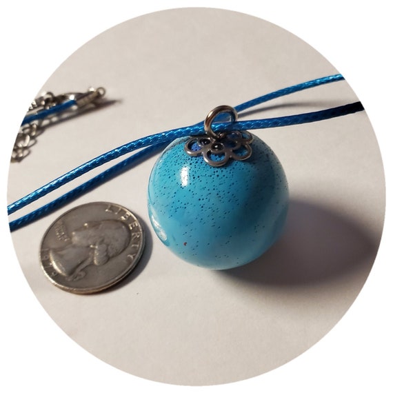 Resin Sphere Pendant Necklace Handmade Jewelry Resin Etsy