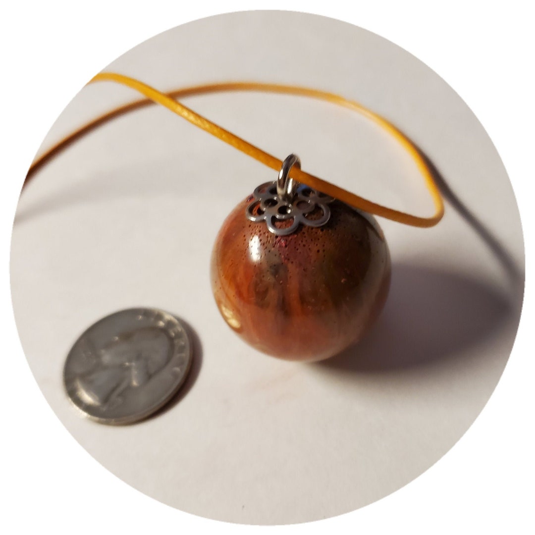 Resin Sphere Pendant Necklace Handmade Jewelry Resin Etsy.de