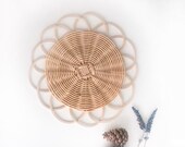 Handmade Rattan Trivet Teapot Placemat Flower Pot Mat Flower Pot Coaster Wall Decor Wall Hanging