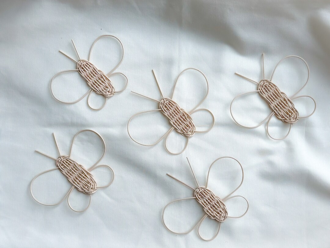 Handmade Rattan Butterfly Wall Hanging | Boho Nursery Decor - Etsy