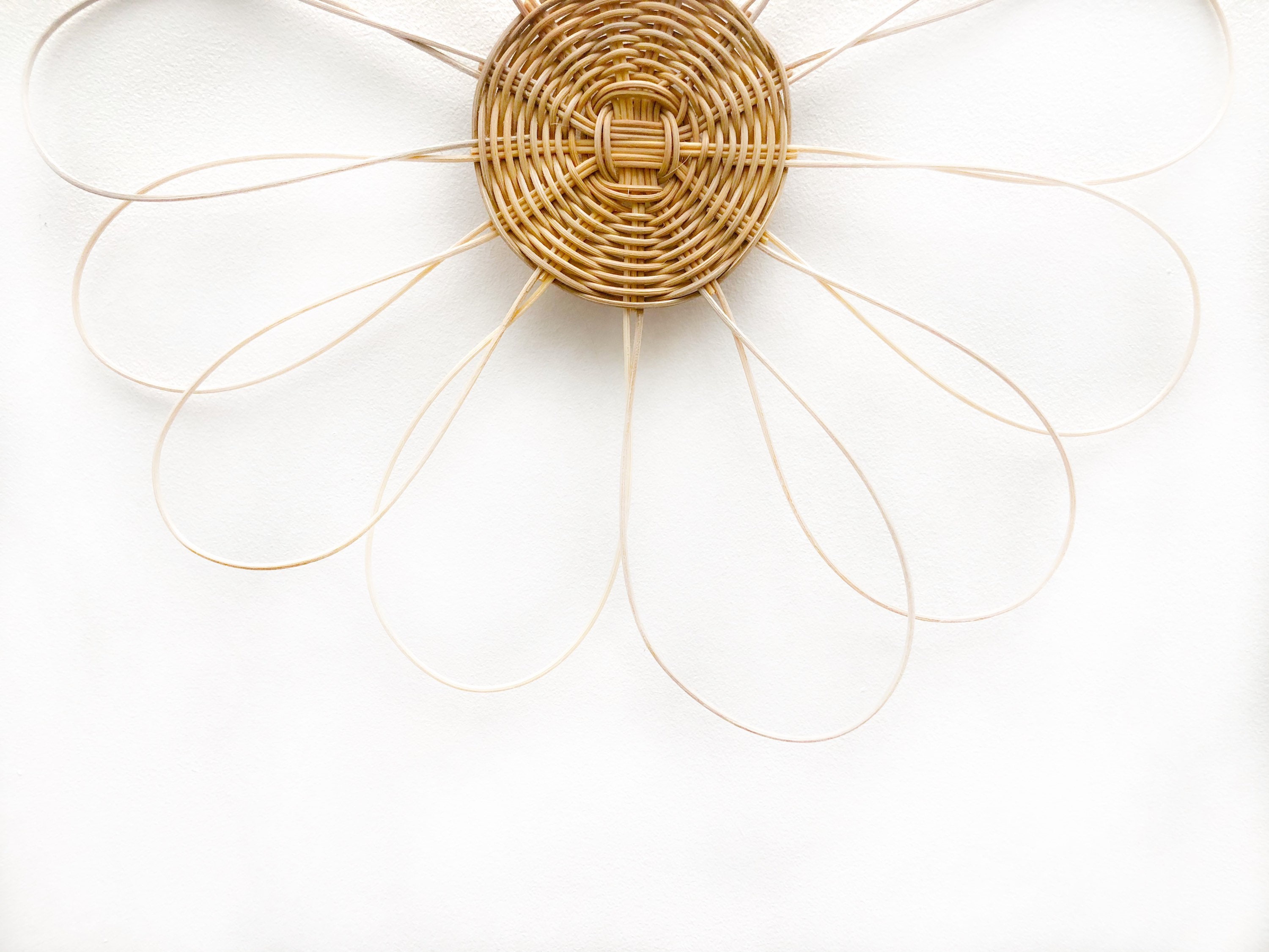 Handmade Rattan Flower Wall Hanging Daisy Wall Decor Boho Etsy