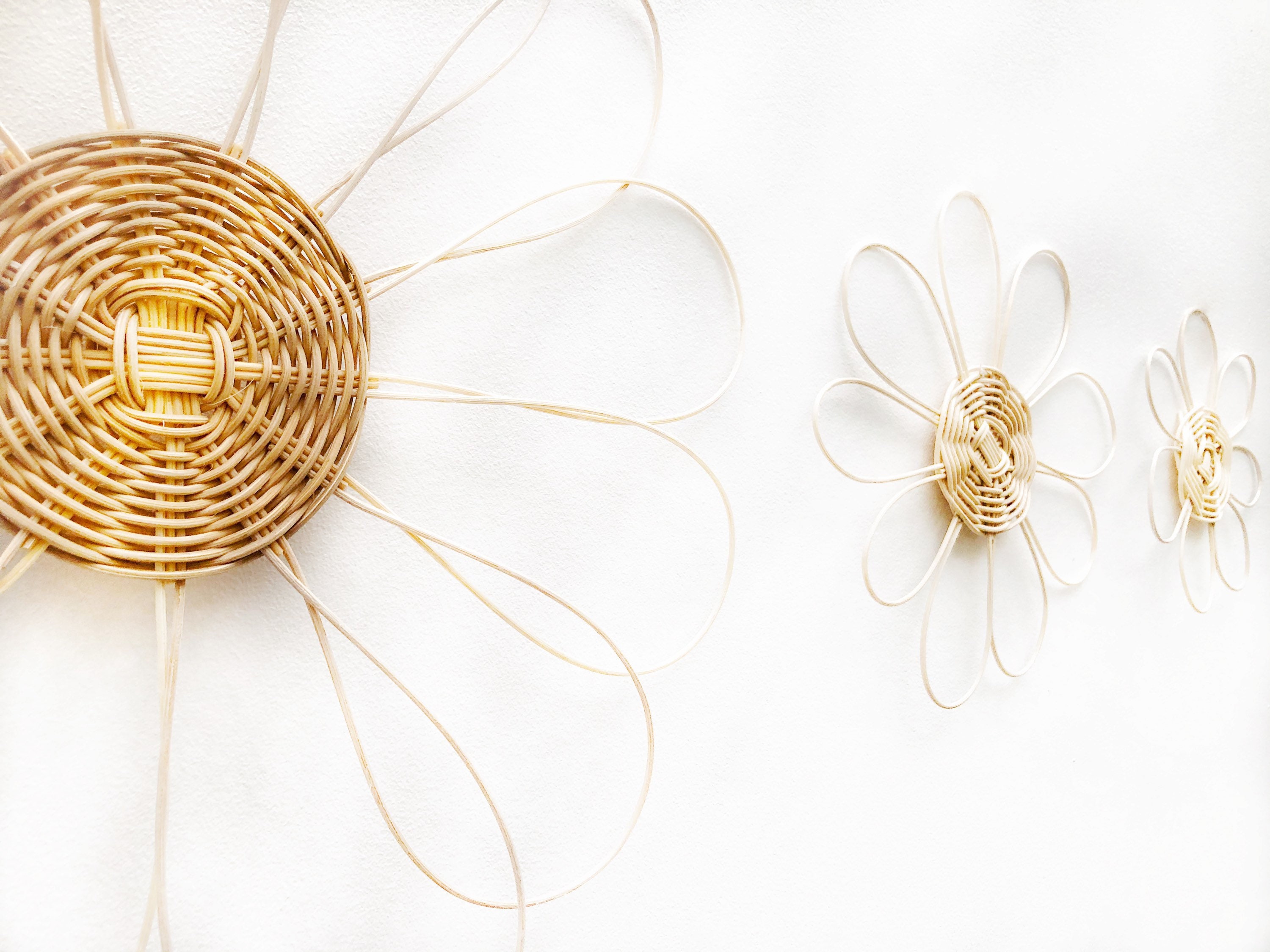 Handmade Rattan Flower Wall Hanging Daisy Wall Decor Boho - Etsy