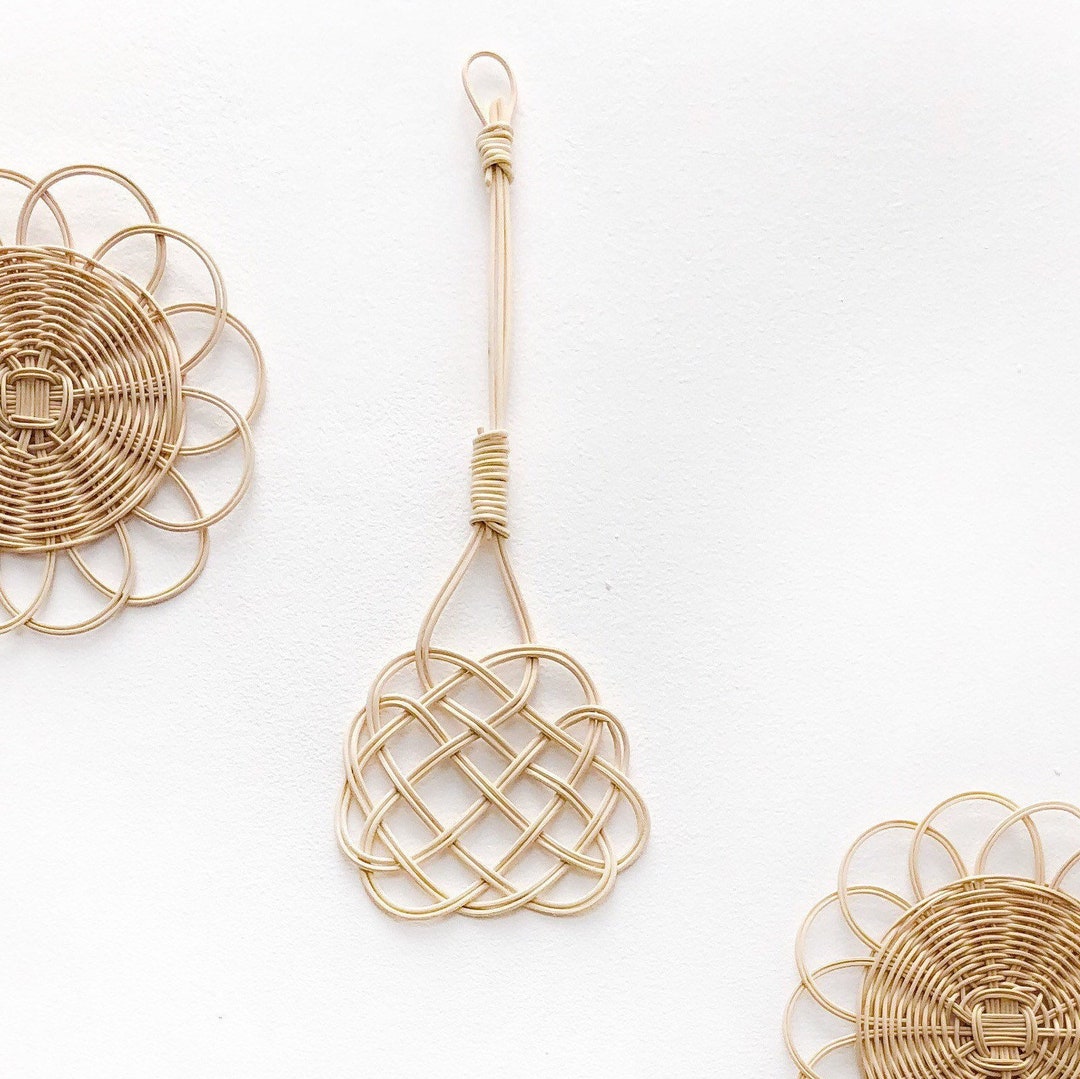 Mini Rug Beater Handmade Rattan Mini Rug Beater Wall Decor | Boho Wicker - Etsy