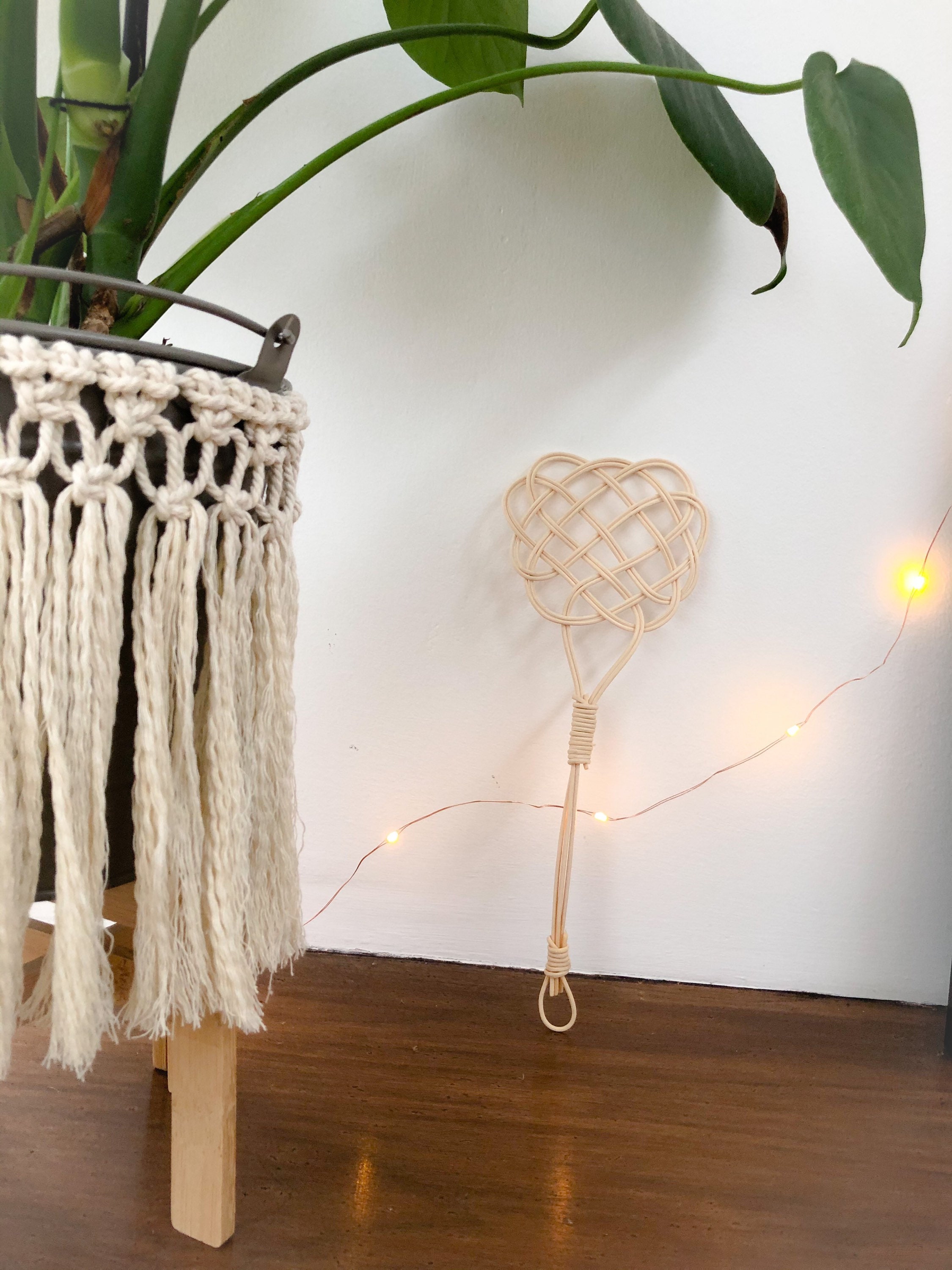 Mini Rug Beater Handmade Rattan Mini Rug Beater Wall Decor | Boho Wicker - Etsy