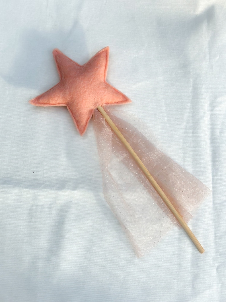 Handmade Felt Star Magic Wand Felt Star Magic Wand Gift for Kids zdjęcie 4