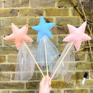 Handmade Felt Star Magic Wand Felt Star Magic Wand Gift for Kids zdjęcie 2