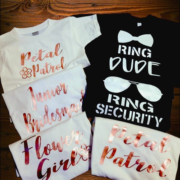 Ring Bearer Shirt Jr Bridesmaid - Flower Girl Shirt Ring Security Shirt - Wedding Rehearsal Shirt - Ring Bearer Gift - Flower Girl Gift