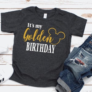 Golden Birthday Boy Shirt - Boys Golden Birthday Shirt  Gold Birthday Shirt - Golden Boy Birthday Shirt - Personalized Golden Birthday Shirt