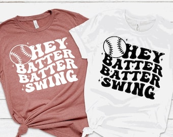 Baseball Mom Shirt - Hey Batter Batter Swing Shirt - Softball Mom Shirt - Team Spirit Shirt - Custom Baseball Shirt