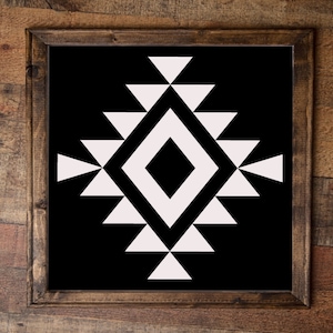 Aztec Design Sign - Western Decor - Funny Bathroom Decor - Farmhouse Decor - Western Sign Wall Art - Southwest design Sign
