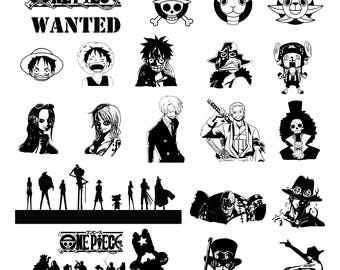 One Piece Svg/Eps/Png/Jpg/Cliparts,Printable, Silhouette and Cricut File !!!