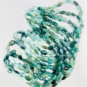 Natural Grandidierite Faceted Oval Shape Beads Semi Precious Gemstone Beads Madagascar Grandidierite for Jewelry Making