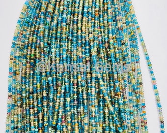 Gemischte Edelstein Rondelle Perlen: 2,5 mm Multi-Edelsteinstrang, 8 Zoll