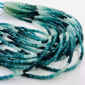 AAA Quality Plain Roundell Grandidierite Semi Precious Gemstone Beads  20&quot;  3.5 mm 50.94 ct.
