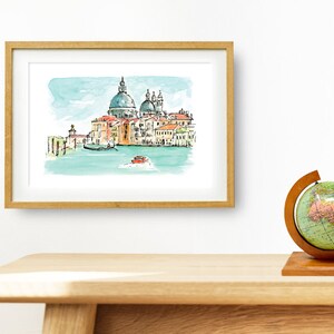 Venice Italy / Europe / travel fine art print from an original watercolor painting / Handmade souvenir / Travel gift image 2