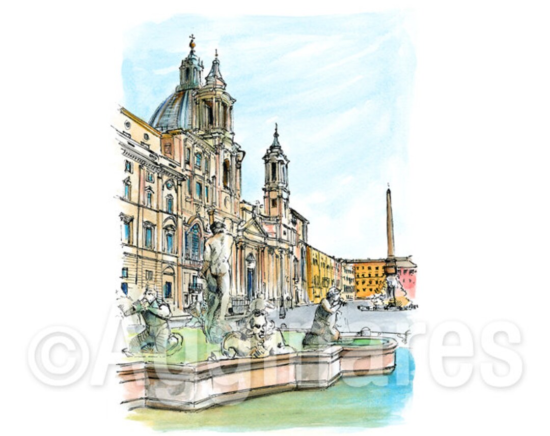 Rome Piazza Navona Italy / Europe / Travel Fine Art Print From an ...