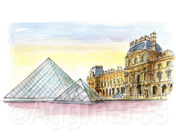 Paris France / Louvre Museum / Europe / Travel Fine Art
