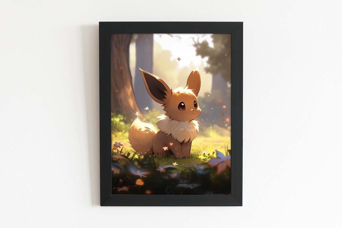 Eevee Pokemon Printable Pokemon Print Cute Eevee Kawaii Pokemon Eevee Print  Downloadable Print Kawaii Prints Cute Pokemon Art 