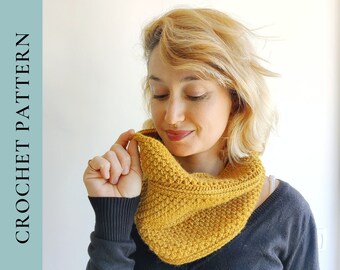 Crochet Cowl Pattern, Cobblestone Path Cowl Crochet Pattern, Crochet Infinity Scarf PDF Instant Download