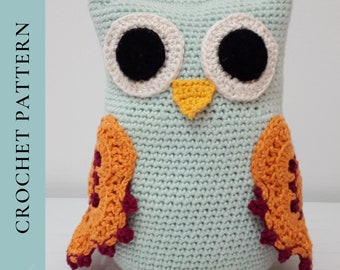 Amigurumi Owl Crochet Pattern, PDF Crochet Toy Tutorial, Owl Stuffy Crochet Pattern