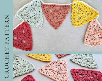 CROCHET PATTERN Bunting Crochet Pattern, Crochet Garland Pattern, PDF Instant Download