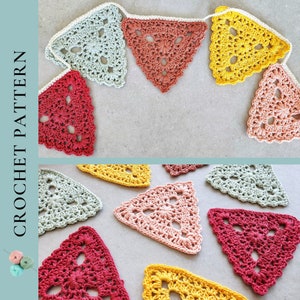 CROCHET PATTERN Bunting Crochet Pattern, Crochet Garland Pattern, PDF Instant Download