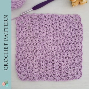 CROCHET PATTERN Hot Pad, Iris Stitch In a Crochet Square Pattern, PDF Digital Download Pattern image 1