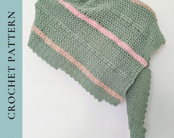 CROCHET PATTERN shawl, Crochet Triangle Shawl Pattern, Crochet Wrap Pattern, PDF Digital Download