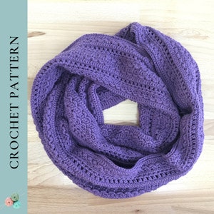 CROCHET PATTERN Infinity Scarf, Rambling Roses Scarf Crochet Pattern, Crochet cowl Scarf PDF Digital Download image 1
