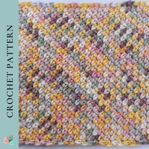 CROCHET PATTERN Dishcloth, C2C Moss Stitch Dish Cloth Crochet Pattern, Corner to Corner Crochet Blanket PDF Download Pattern