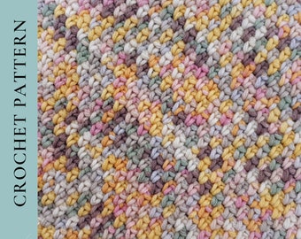 CROCHET PATTERN Dishcloth, C2C Moss Stitch Dish Cloth Crochet Pattern, Corner to Corner Crochet Blanket PDF Download Pattern