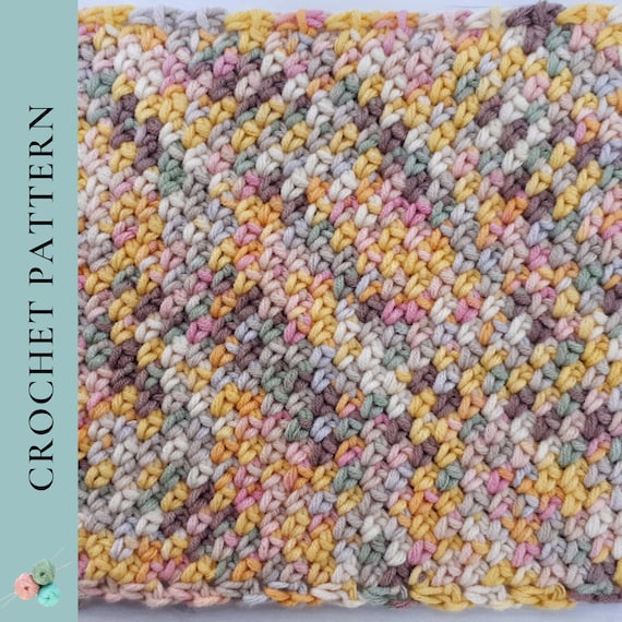 CROCHET PATTERN Dishcloth, C2C Moss Stitch Dish Cloth Crochet