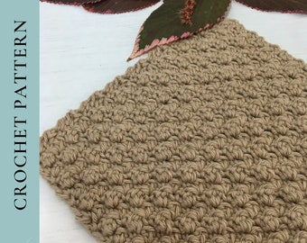 CROCHET PATTERN Washcloth, C2C Cluster Stitch Dish Cloth Crochet Pattern, PDF Download Pattern